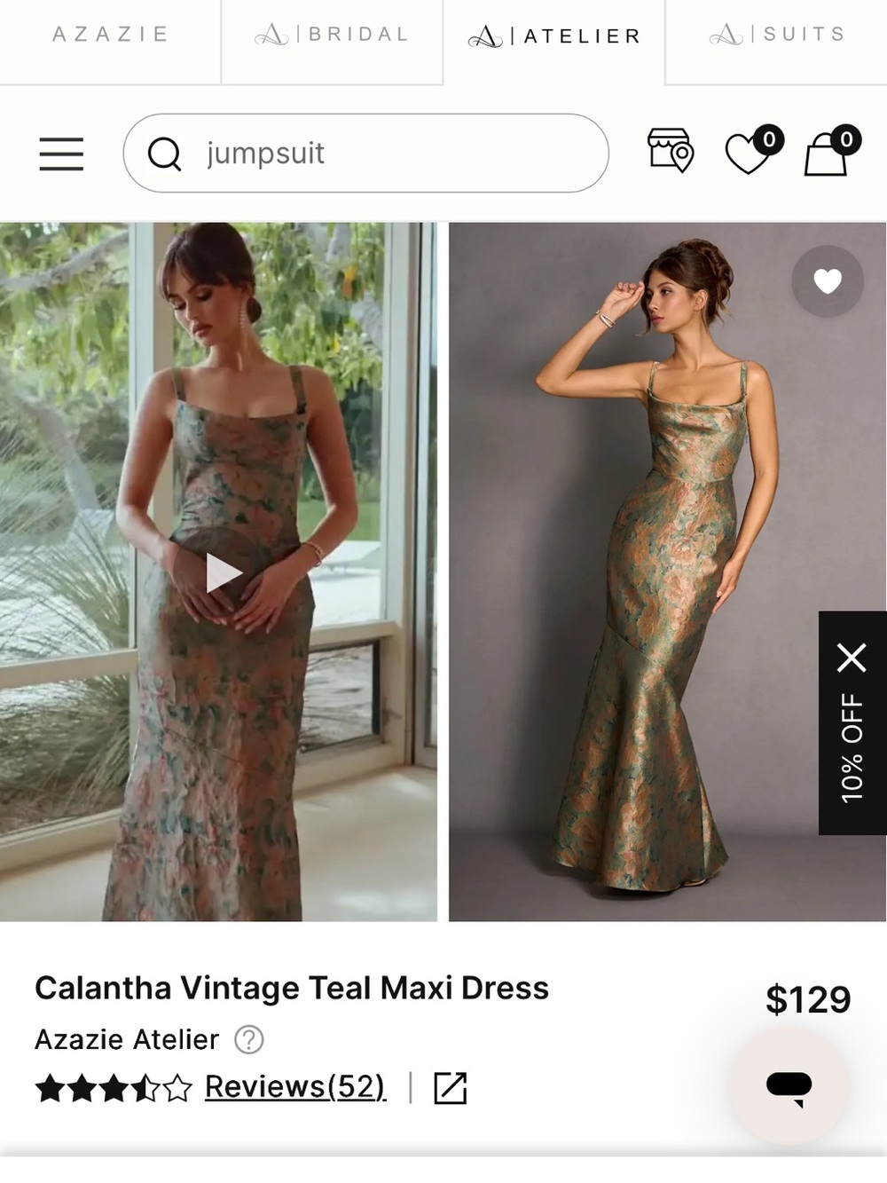 Calantha Teal Floral Jacquard Maxi Dress